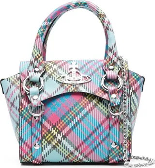 Betty tartan-check tote bag