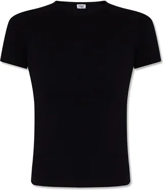 Balenciaga Ribbed Bodycon Crewneck T-Shirt