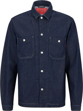 HUGO | REPLAY regular-fit jacket in dark-blue denim