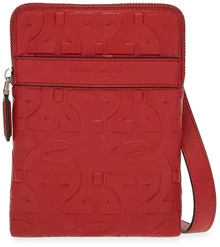 Large Travel Embossed Monogram Print Crossbody