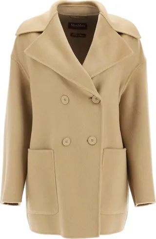Max Mara Studio 'viborg' Cashmere And Virgin Wool Peacoat