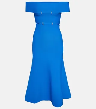 Cutout off-shoulder midi dress
