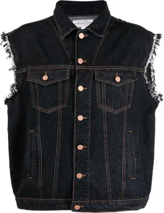Union Jack denim gilet