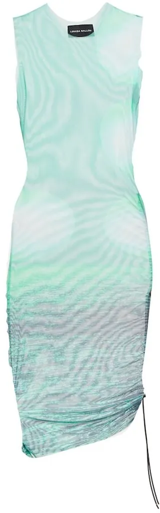 Heatwave printed mesh minidress