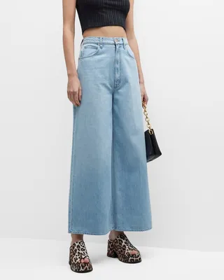 The High Waisted Pushpop Cuff Crop Jeans