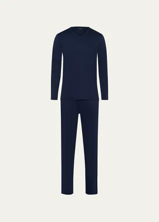 Men's Night Selection Long Cotton Pajama Set