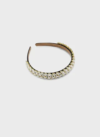 Leaf Detail Embellished Headband