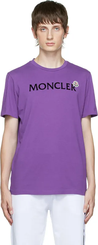 Moncler Purple Flocked T-Shirt