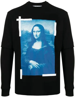 Monalisa print long-sleeve T-shirt