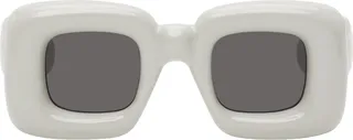 Loewe White Inflated Square Sunglasses