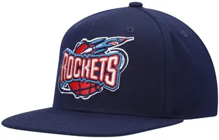 Men's Mitchell & Ness Navy Houston Rockets Hardwood Classics Team Ground 2.0 Snapback Hat