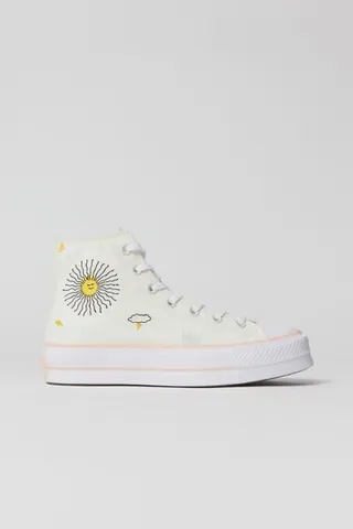Converse Chuck Taylor All Star Lift Floral Embroidery Platform Sneaker