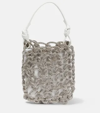 Rhinestone-embellished tote bag