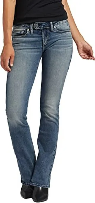 Silver Jeans Co. Women's Tuesday Low Rise Slim Bootcut Jeans