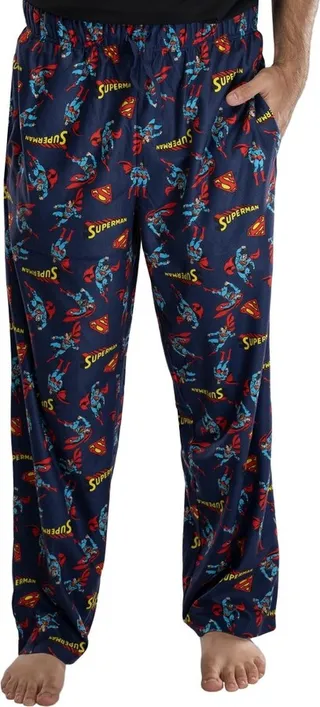 DC Comics Mens Superman All Over Print Loungewear Pajama Pants (XXX-Large) Blue