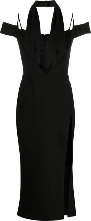 Cut-Out Off-Shoulder Midi Dress