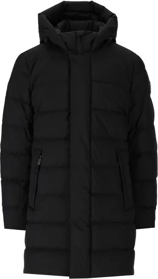 Woolrich Logo-Patch Straight Hem Hooded Down Coat