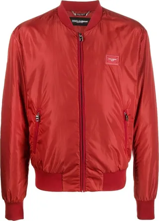 Logo-Patch Bomber Jacket