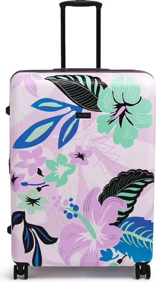 Vera Bradley Women's Hardside XL Spinner Luggage Island Floral Purple