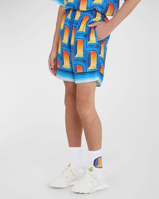 Men's L'arche de Nuit Silk Drawstring Shorts