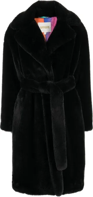 Mona faux-fur robe coat