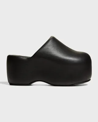 Bubble Vegan Leather Slide Platform Clogs