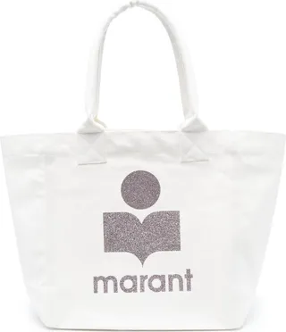 Logo-Print Glitter Tote Bag