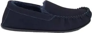 Debenhams Mens Premium Suede Slippers - Navy