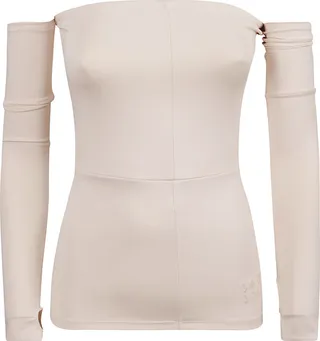 Off-shoulder Long-sleeved Blouse
