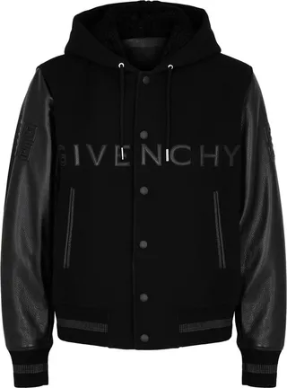 Givenchy Leather And Wool-blend Varsity Jacket