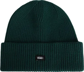 Post Shallow Cuff Beanie Hat Dark Green