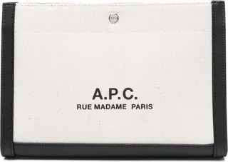 A.P.C. Logo Printed Clutch Bag