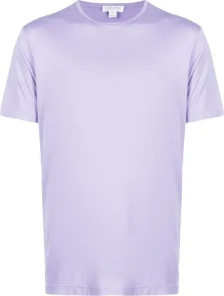 Purple Crew Neck Cotton T-Shirt