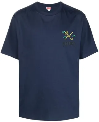 logo-embroidered cotton T-shirt