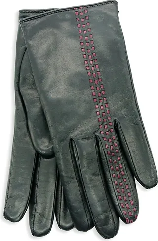Woven Leather Gloves