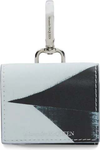 Abstract-Print Airpods Pouch