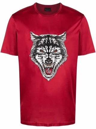 wolf-print T-shirt