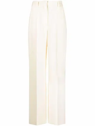 High-Waisted Straight-Leg Tailored Trousers