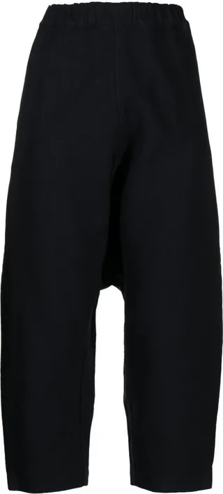 Cropped Wool Track Pants