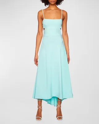 Open-Back High-Low Cutout Dress