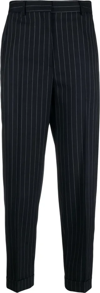 Pinstripe Cropped Trousers