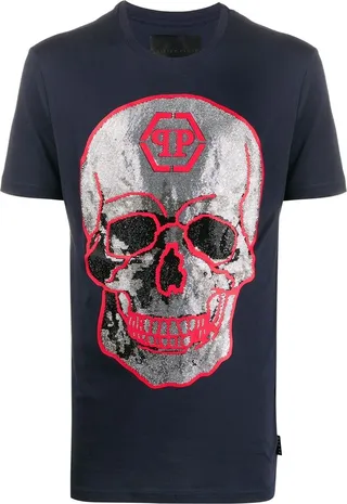 crystal-embellished T-shirt