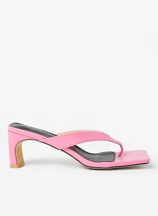 Square Toe Sandals Pink