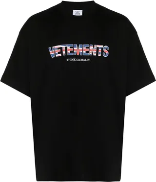 Black Logo-Print T-Shirt