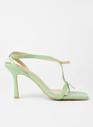 Square Toe Sandals Green