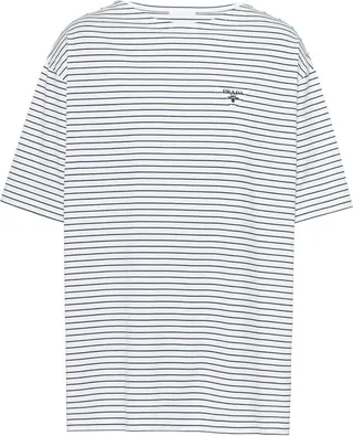 logo patch striped T-shirt