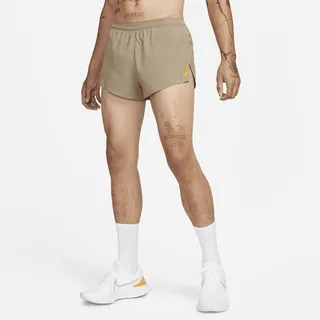 Nike Men's AeroSwift 2" Brief-Lined Racing Shorts in Brown