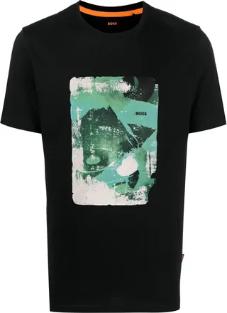 logo-print detail T-shirt