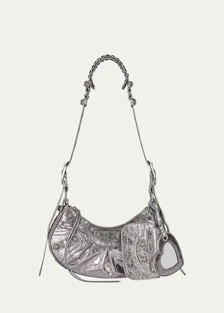 Cagole XS Metallic Stud Hobo Shoulder Bag