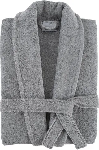 Luxury Turkish 100% Cotton Bathrobe Silver - Enchante Home